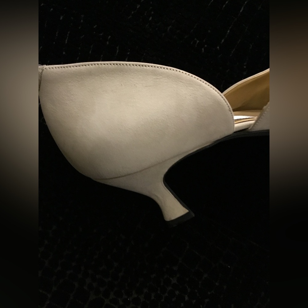 Spiegel Women’s Size 10 Cream Ivory Kitten Heels Cutout Bridal Prom Shoes - Picture 4 of 8